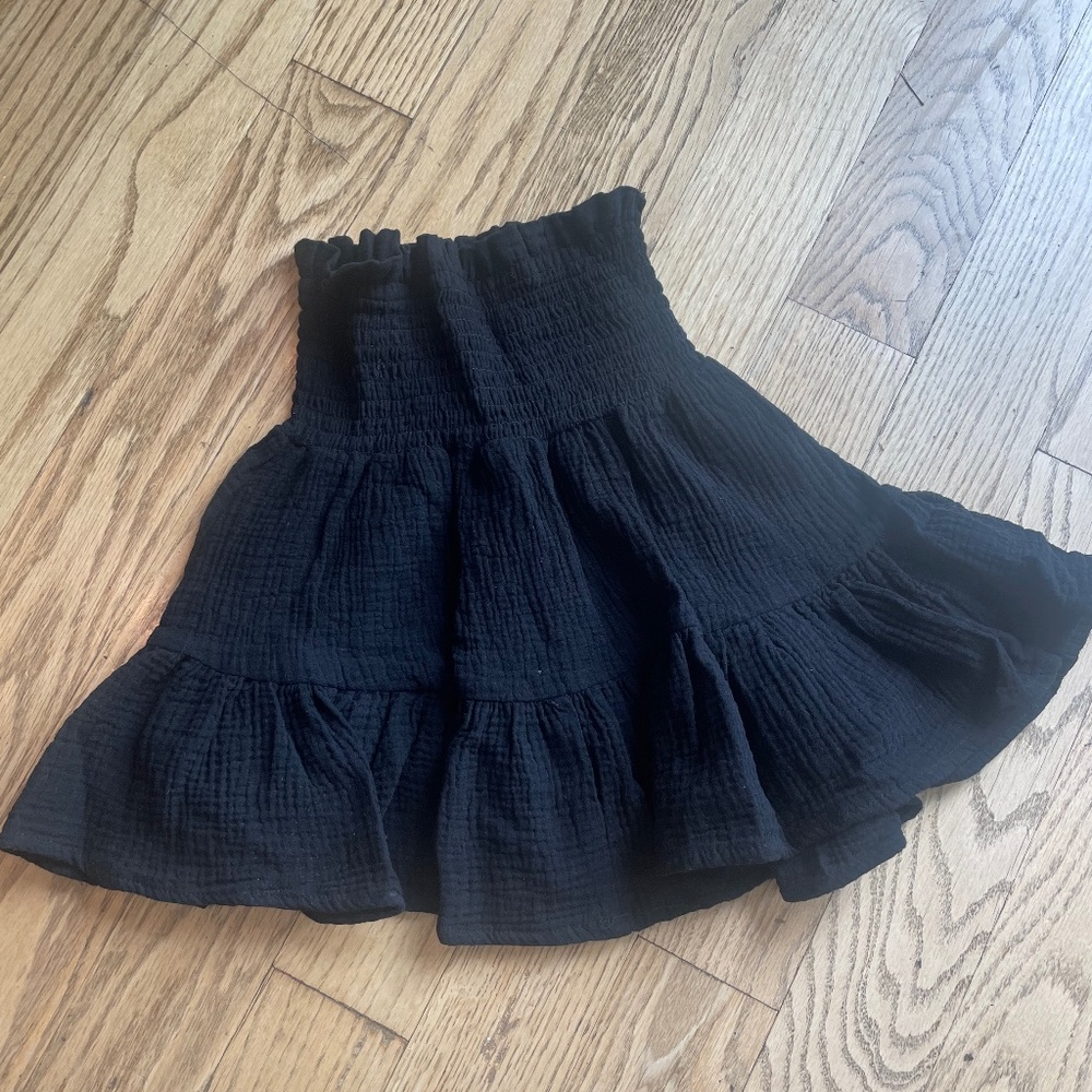 Black Cotton Skirt